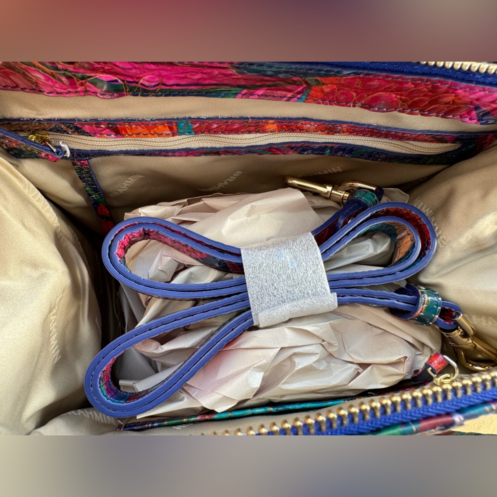 NWT Brahmin Small Caroline Satchel Tote Bag Leather Purse - Picture 6 of 7